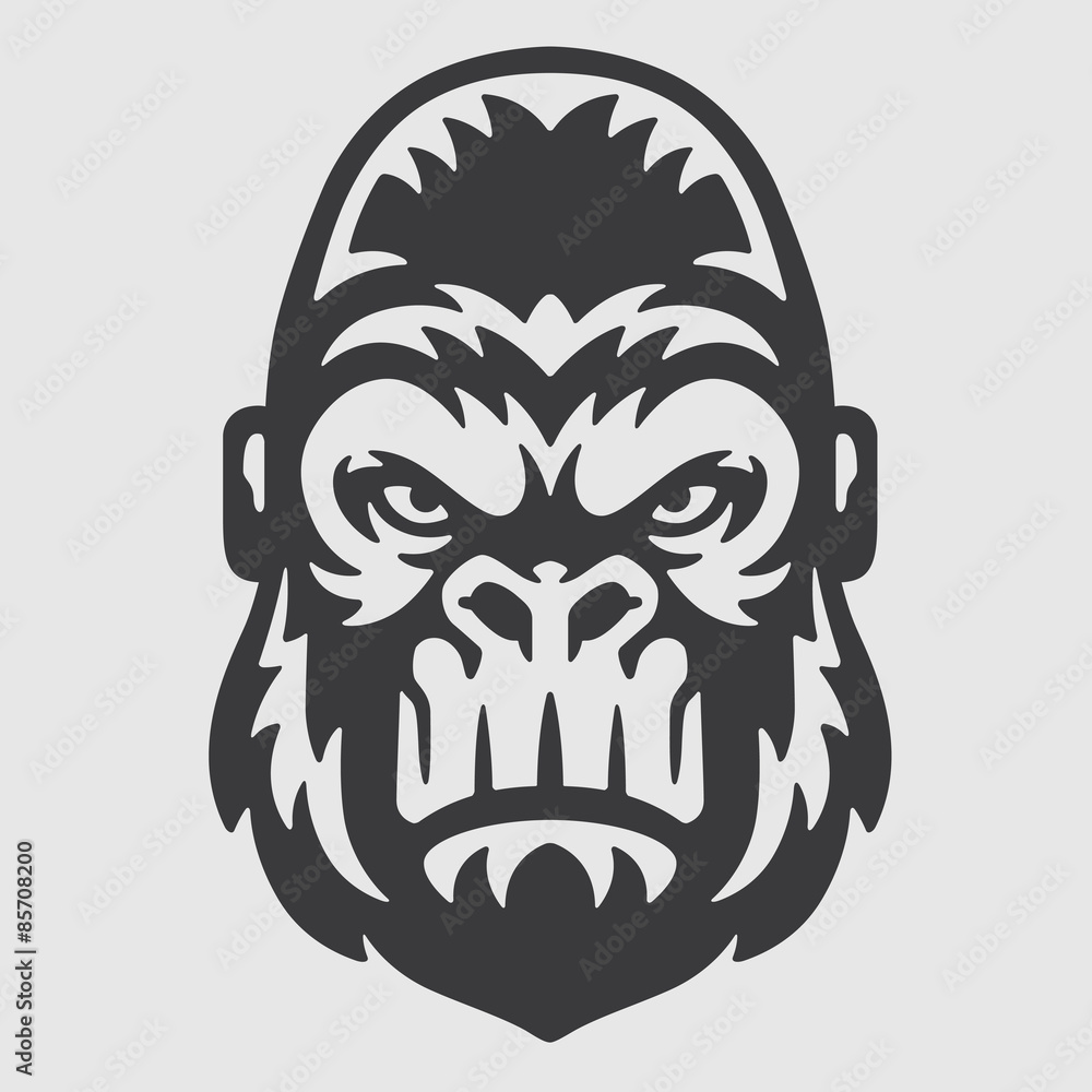 Fototapeta premium Gorilla Head Logo Mascot Emblem