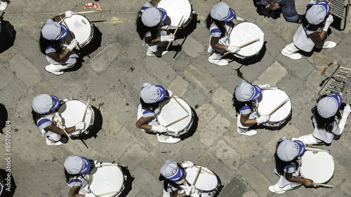 Obraz na plátne Parades with high school bands with drummers are  always there for celebrations