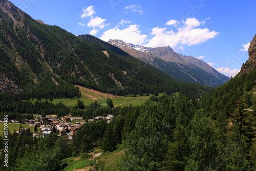 Parco del Gran Paradiso summer view of valley