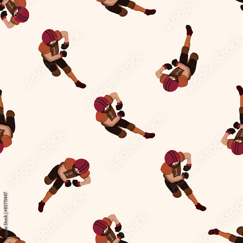 football player , cartoon seamless pattern background