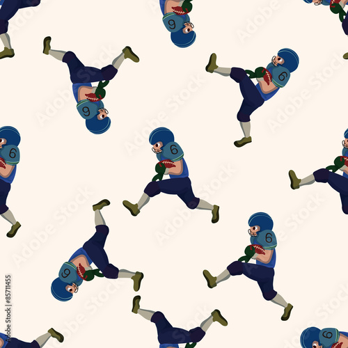 football player , cartoon seamless pattern background