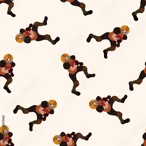 football player , cartoon seamless pattern background