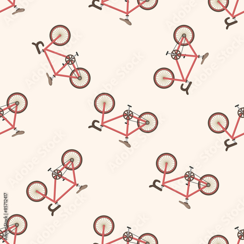 transportation bike , cartoon seamless pattern background