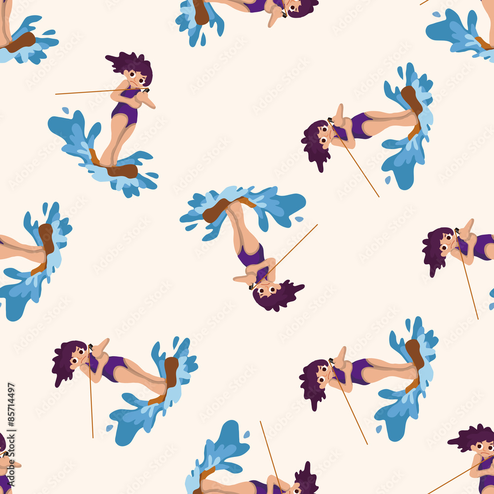 Water Sports , cartoon seamless pattern background Water Sports , cartoon seamless pattern background