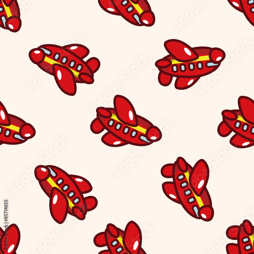 transportation airplane , cartoon seamless pattern background