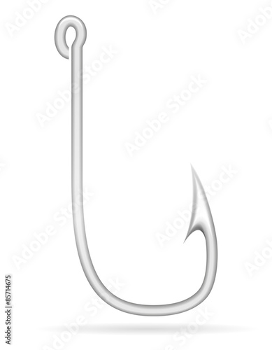 fishhook for fishing vector illustration