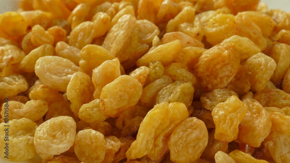 The fruit of grapes on a plate, raisins The fruit of grapes on a plate, raisins