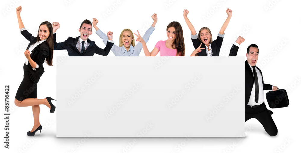 Empty banner with people Empty banner with people