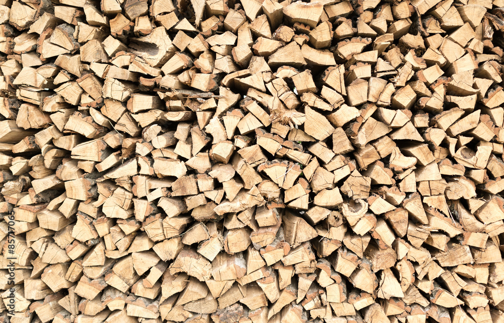 Chopped Fire Wood in a Stack Chopped Fire Wood in a Stack