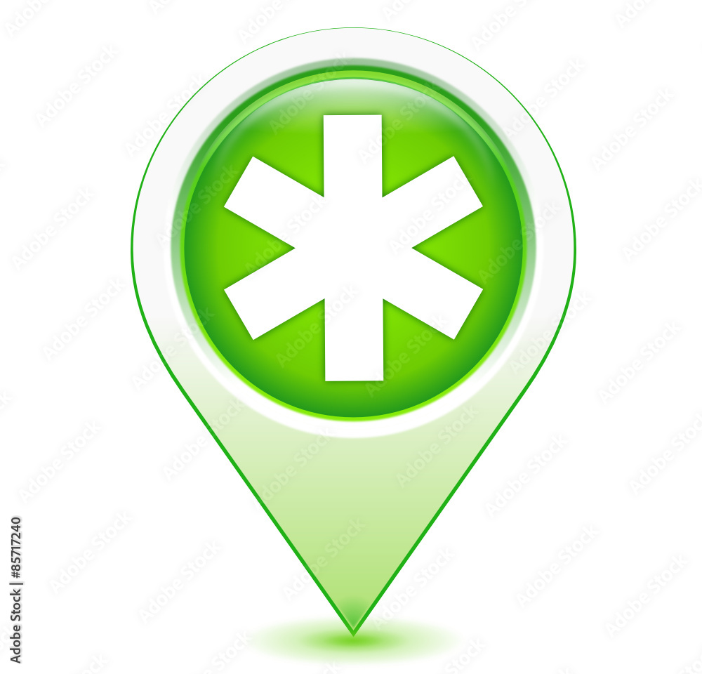 ambulance sur marqueur géolocalisation vert ambulance sur marqueur géolocalisation vert