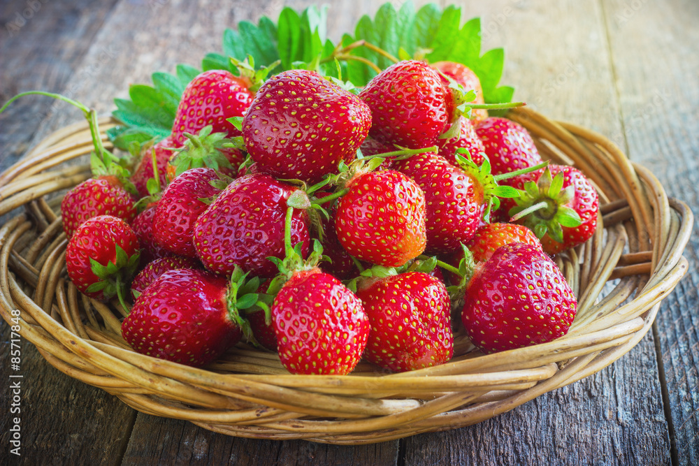 strawberries in natural background strawberries in natural background