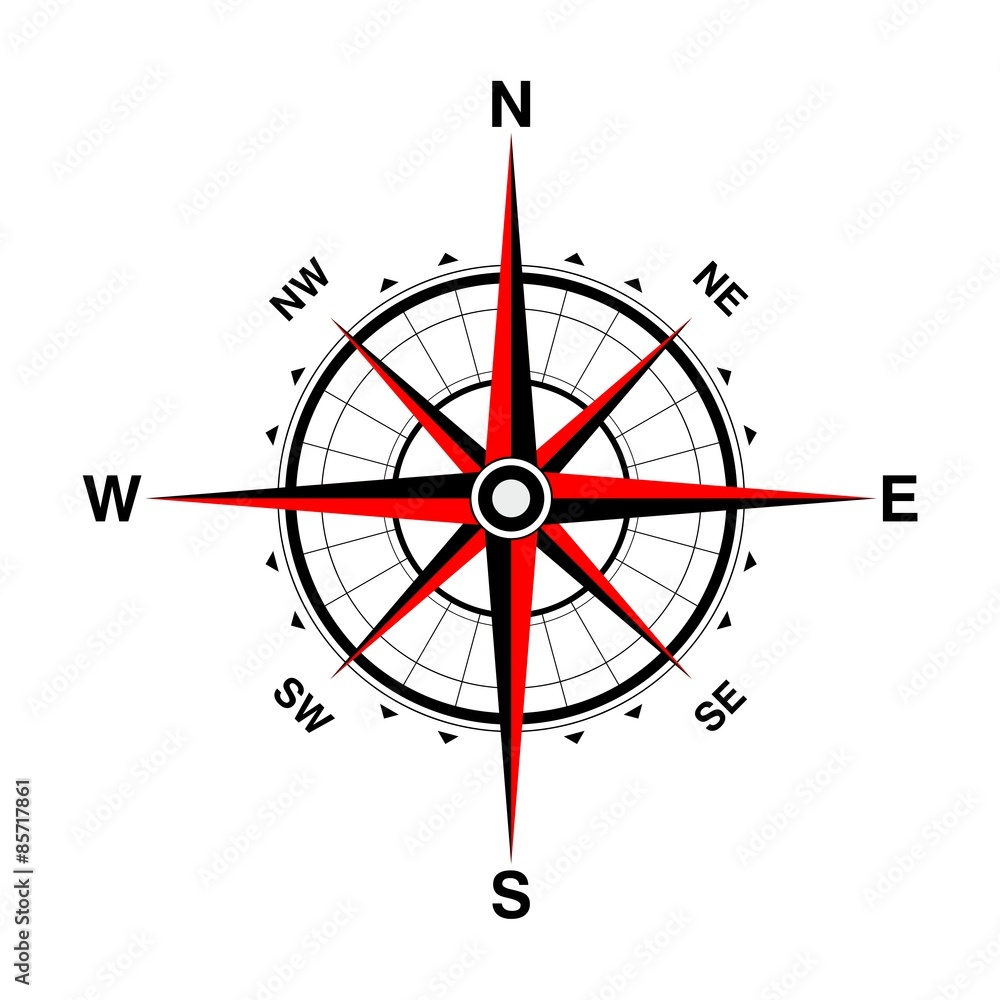 Red compass icon - Free red compass icons