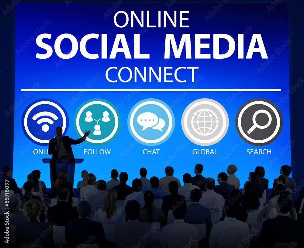 Online Social Media Connect Network Internet Concept Online Social Media Connect Network Internet Concept