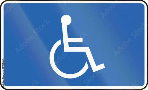 A Road sign in Iceland - Disabled