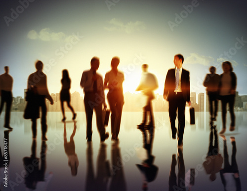 Business People Commuter Corporate Cityscape Pedestrian Concept