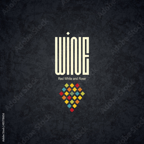 Modern logotype for wine shop, winery, wine list, restaurant