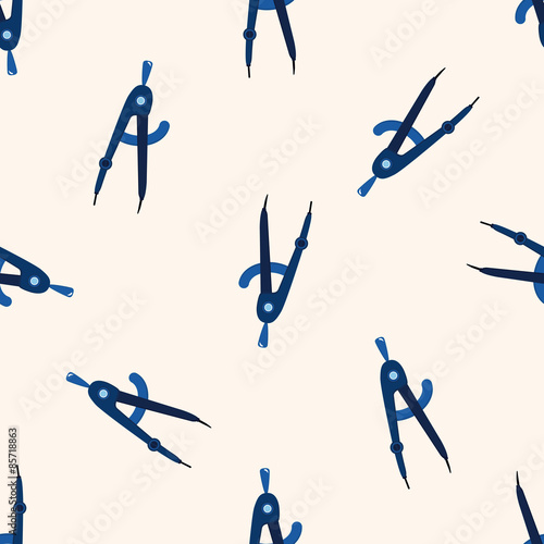 Stationery compasses , cartoon seamless pattern background