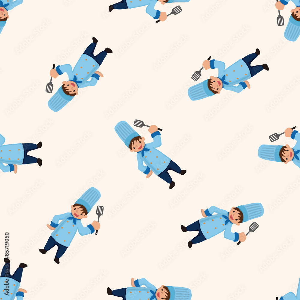 chef , cartoon seamless pattern background chef , cartoon seamless pattern background