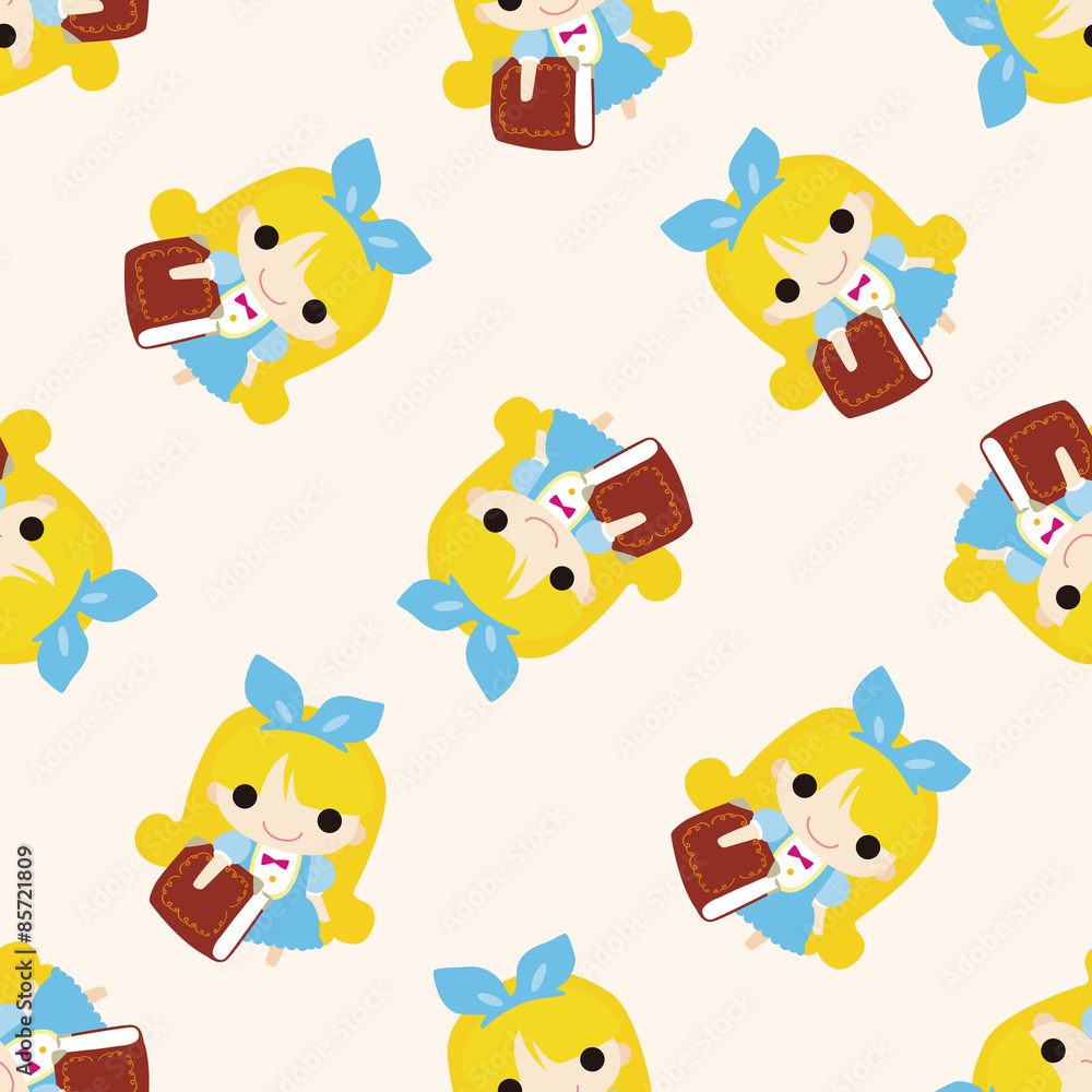 Fototapeta premium fairytale princess , cartoon seamless pattern background