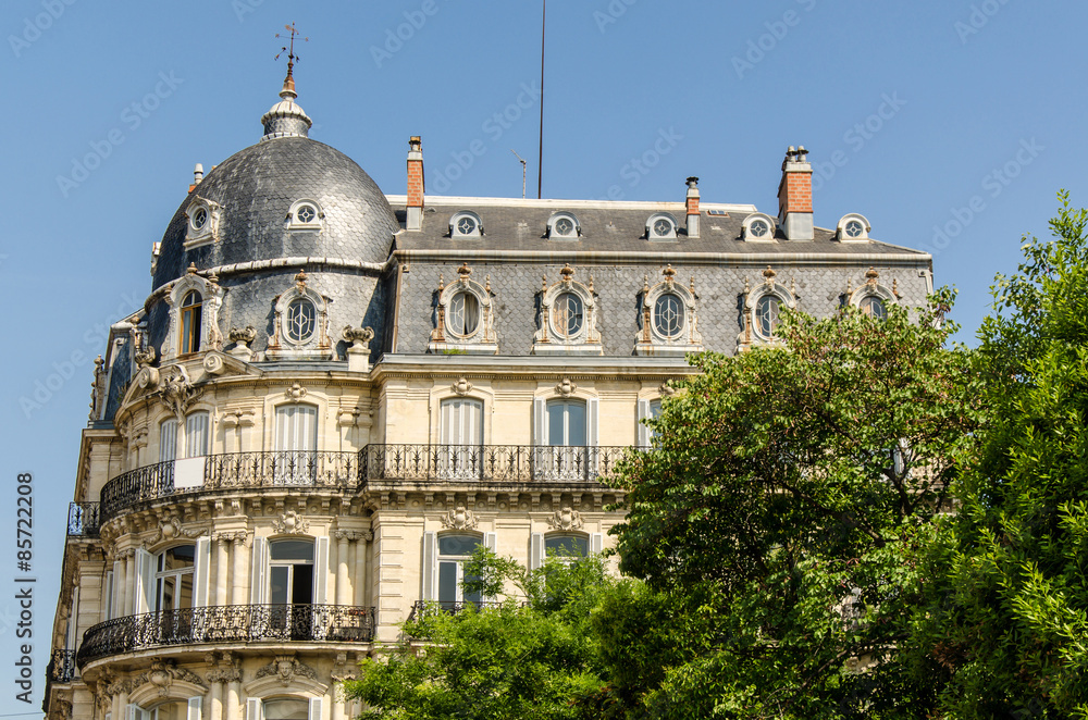 Häuserfassade in Montpellier