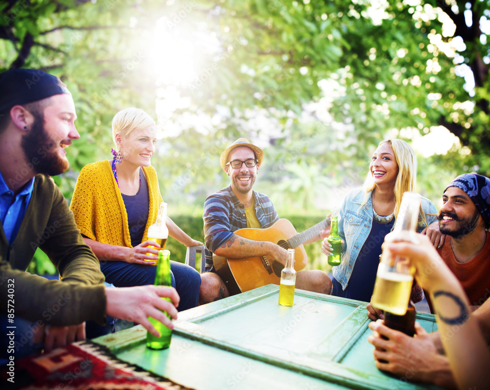 Diverse People Friends Hanging Out Drinking Concept Diverse People Friends Hanging Out Drinking Concept