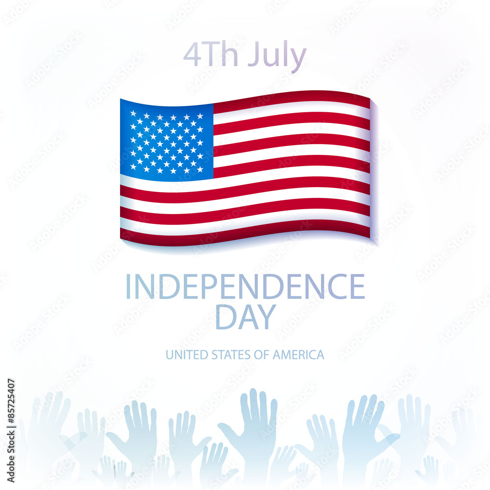 Independence day American signs hanging with chain, vector illustration Independence day American signs hanging with chain, vector illustration
