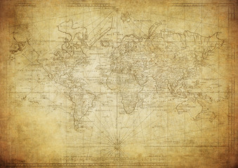 vintage map of the world 1778