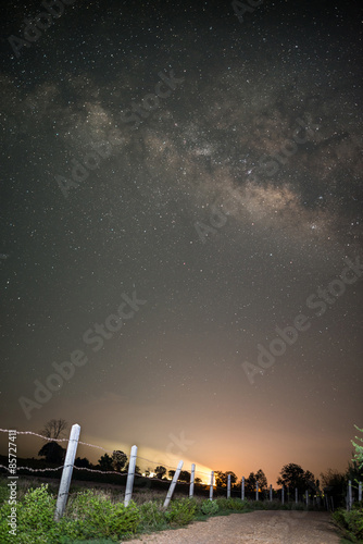 Milky Way and road in thailand