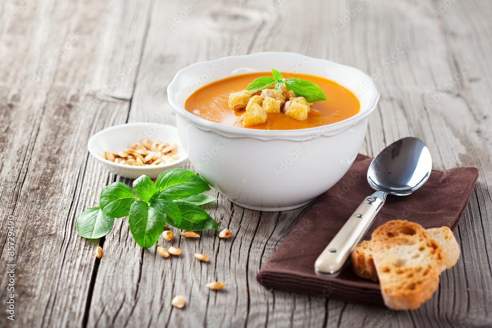 Pumpkin soup with pumpkin Seeds Pumpkin soup with pumpkin Seeds
