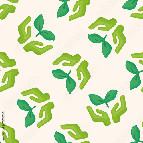 Environmental protection concept ; Protect our for, cartoon seamless pattern background