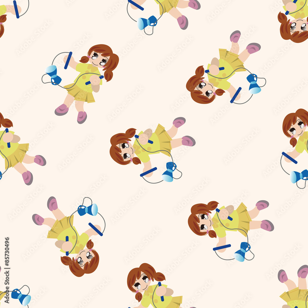 Fototapeta premium fitness trainer , cartoon seamless pattern background