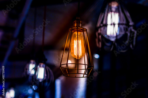Edison retro light bulb. © pushish images