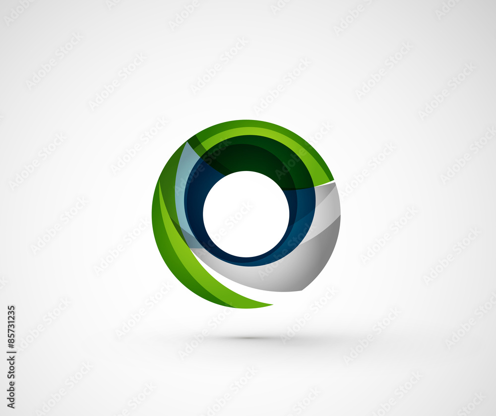 Abstract geometric company logo ring, circle Abstract geometric company logo ring, circle