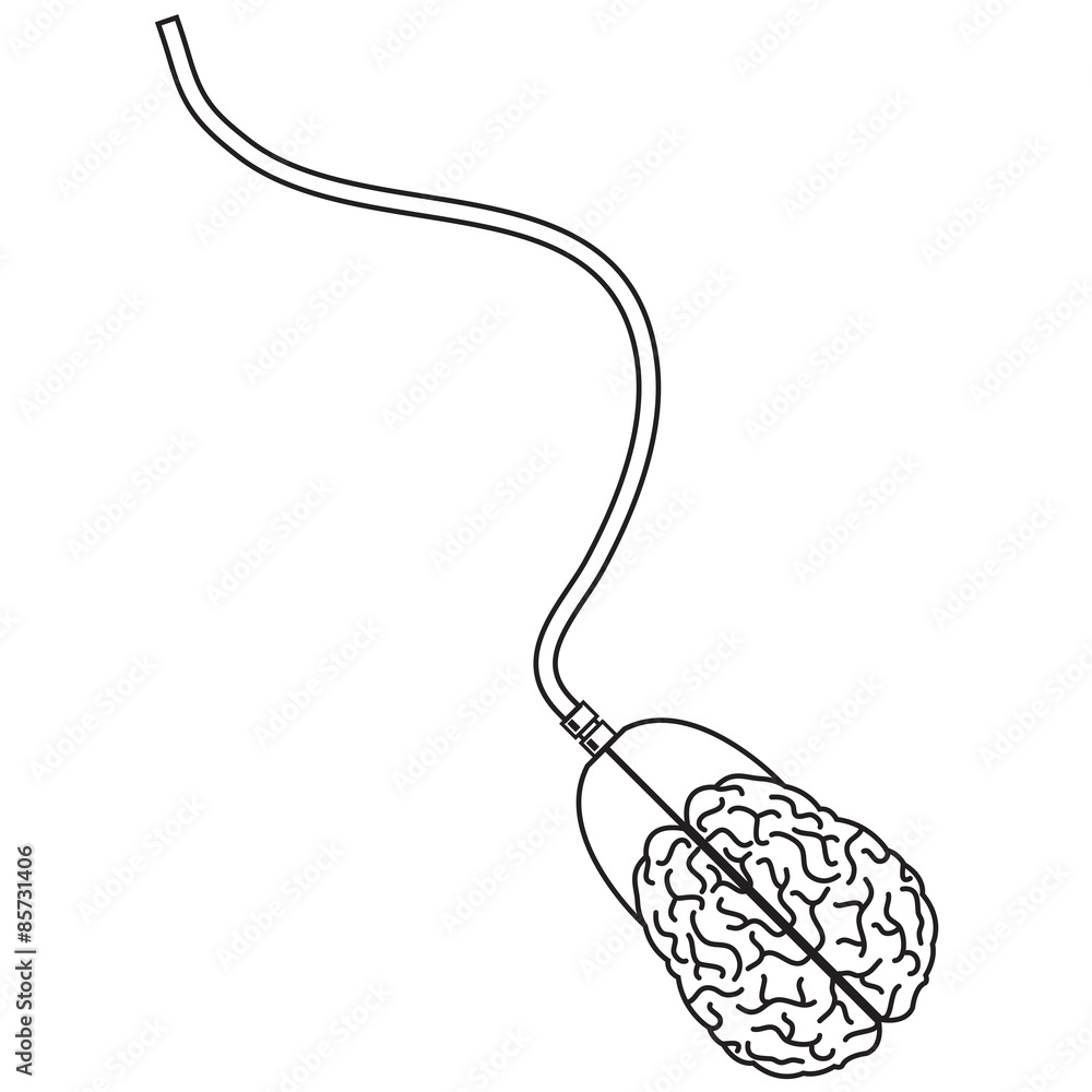Obraz premium Brain Mouse