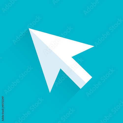 Cursor icon. Modern design flat style icon Free Download Cursor icon. Modern design flat style icon - GFXLoad