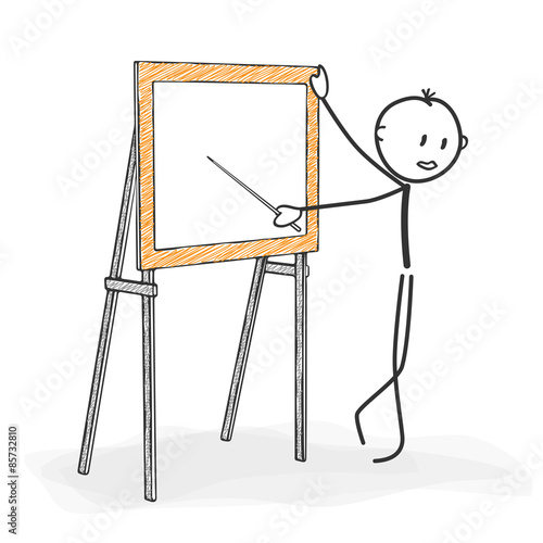 Strichmännchen beim unterrichten - Seminar, Unterricht, Lehrer, Bildung, Weiterbildung, Fortbildung, Dozent, Tafel, Studium, Schule, teaching, teacher, education, teacher, study, school, StickMan