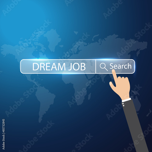 Flat design concepts for dream job
