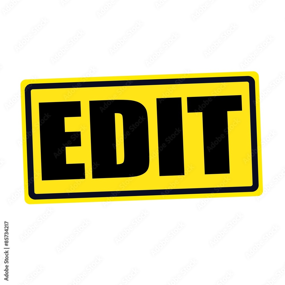 EDIT black stamp text on yellow
