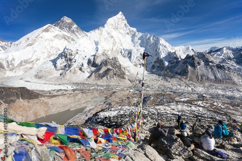 View of Mt. Everest, Lhotse and Nuptse