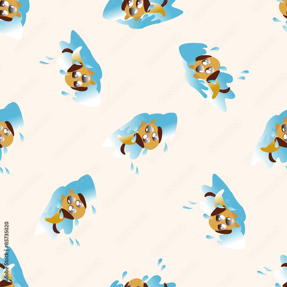 Animal dog doing sports cartoon , cartoon seamless pattern background Animal dog doing sports cartoon , cartoon seamless pattern background