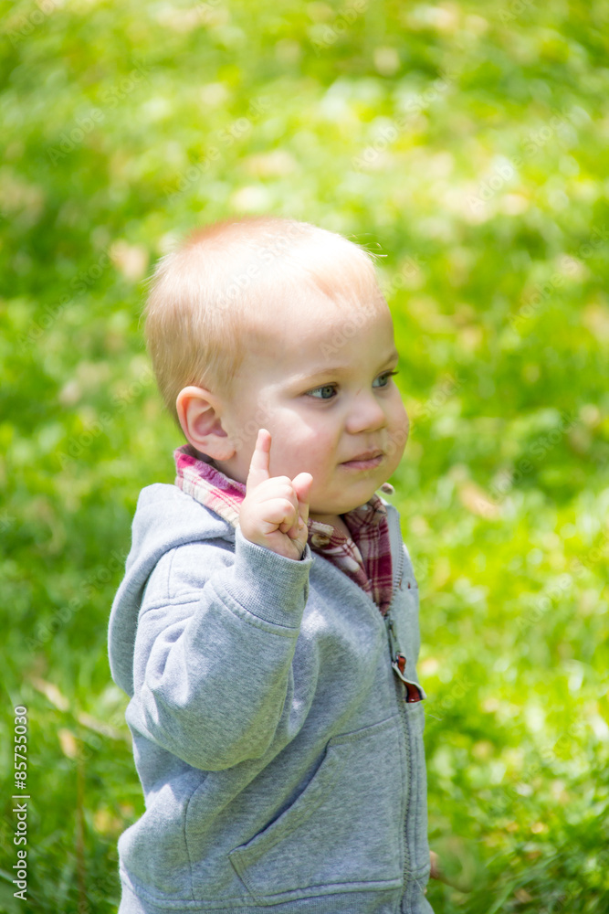 little boy holding up 1 finger with a bright green background little boy holding up 1 finger with a bright green background