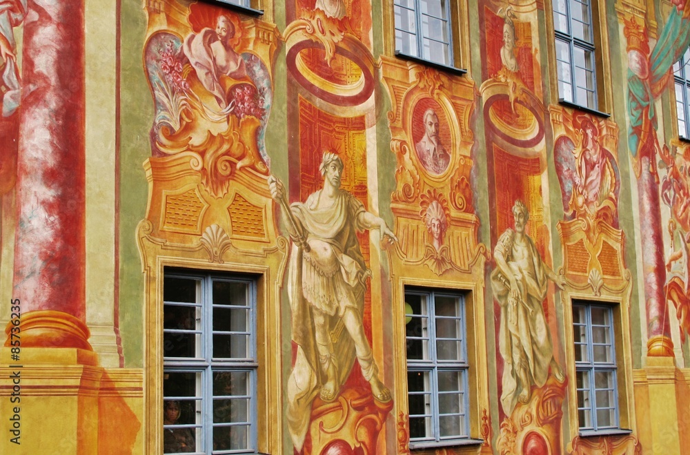 Fototapeta premium Fresken am Bamberger Rathaus