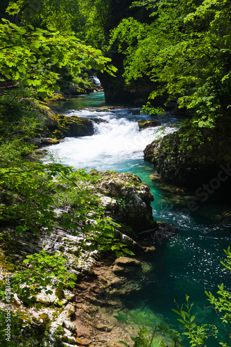 Vintgar Gorge near Bled in Slovenia.