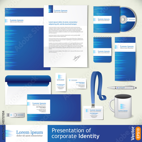 Corporate style blue color