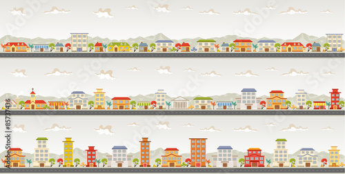 Streets of a colorful city
