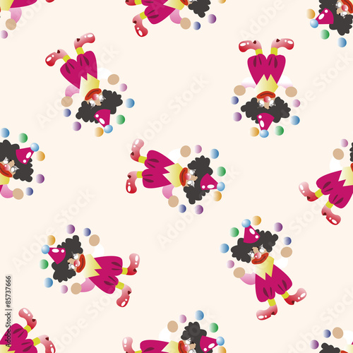 clowns , cartoon seamless pattern background