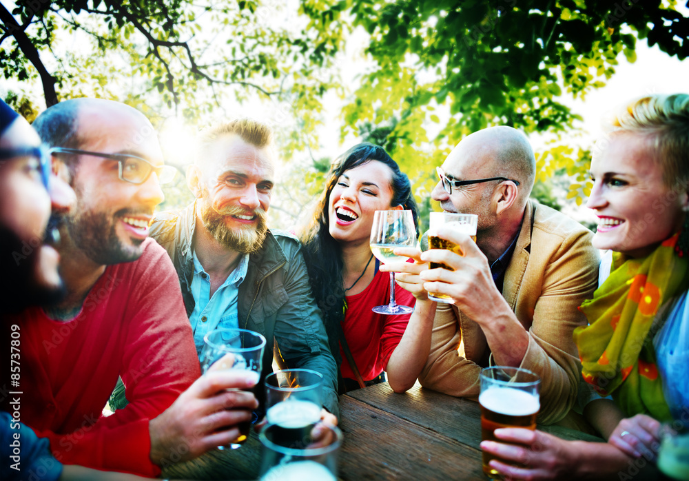 Diverse People Friends Hanging Out Drinking Concept Diverse People Friends Hanging Out Drinking Concept