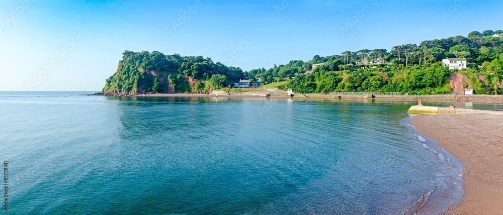 The mouth of the River Teign, Devon.  Taken from Teignmouth towards Shaldon and Ness Head.