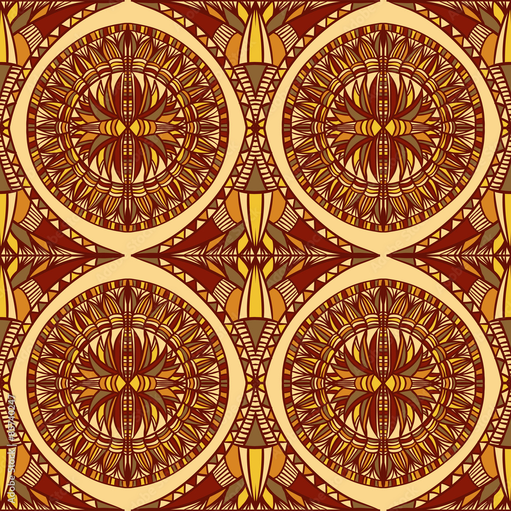 African egypt colorful ornament. Vector seamless pattern