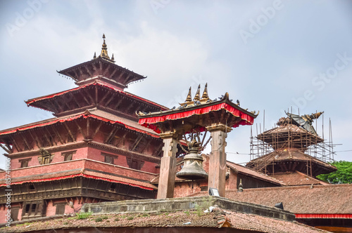 KATHMANDU  NEPAL - APRIL 26  2015  Debris of buildings at the Durbar square in Kathmandu after  after a 7.8 earthquake  Nepal  